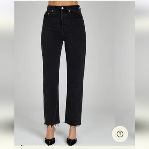 Meshki Women'sTina Mom Jeans - Size 9 Washed Black NWT
